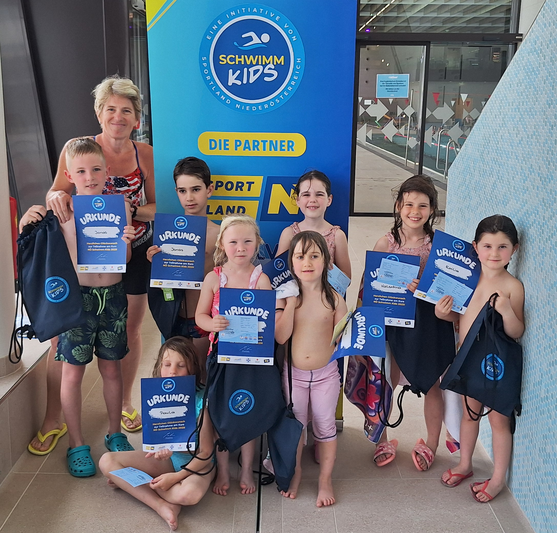 Schwimmkursabschluss der NÖ Schwimm Kids im Stadtbad Amstetten