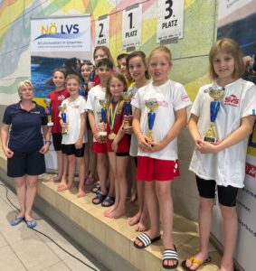 Die PokalgewinnerInnen beim NÖ Kids-Cup 2024-25 im Hallenbad St. Pölten am 3. und 4. Mai 2025, FC NÖLVS