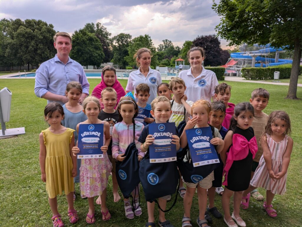 Schwimmkursabschluss der NÖ Schwimm Kids im Freibad Traiskirchen am 23. Juni 2025, FC_NÖLVS