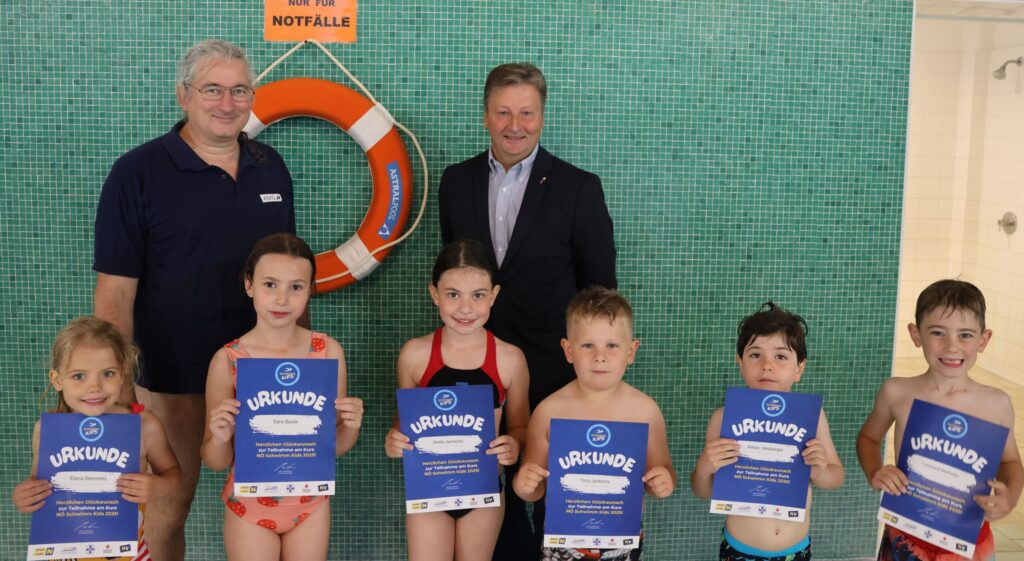 Schwimmkursabschluss der NÖ Schwimm Kids vom Hallenbad Matzen, Kurs 1-1, vom 16.6.2025, FC NÖLVS