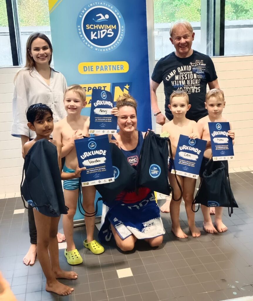 Schwimmkursabschlüsse1 NÖ Schwimm Kids vom Badener AC / Zweigverein Wasserball im Schulbad Baden im Juni 2025, FC NÖLVS