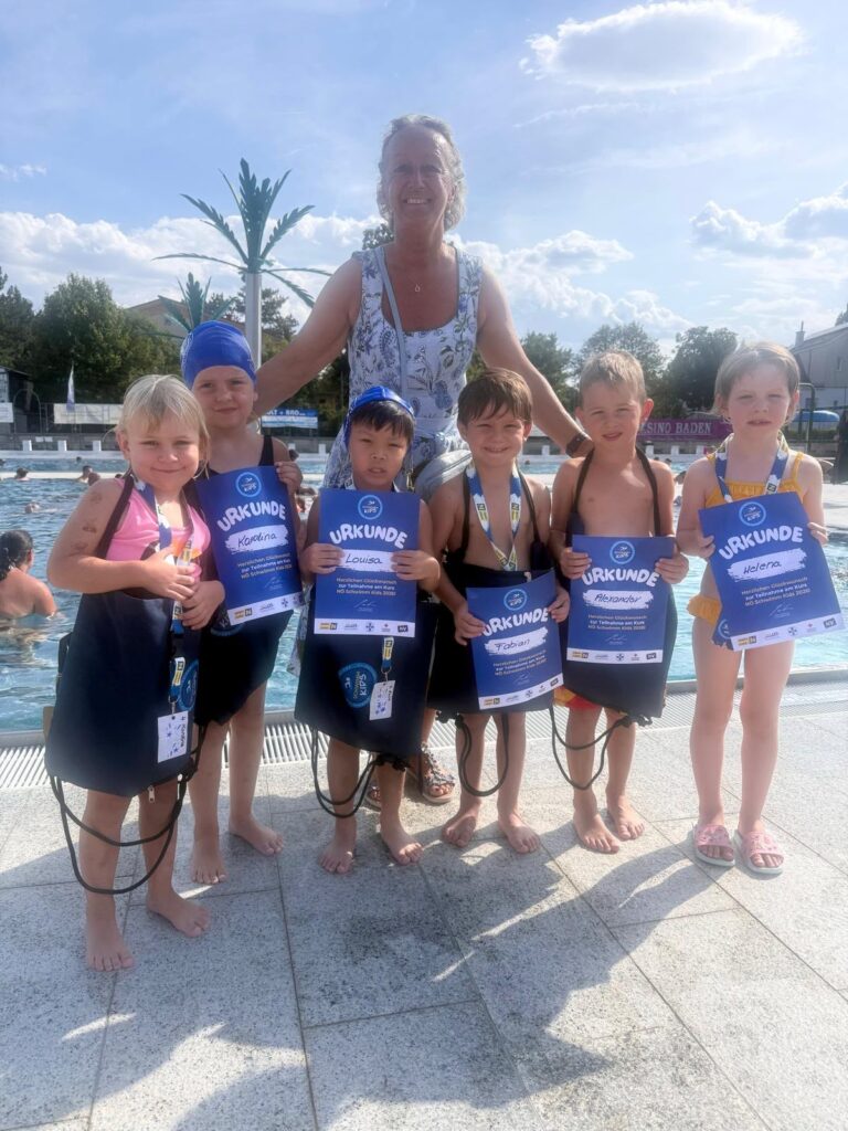 Schwimmkursabschluss der NÖ Schwimm Kids im Thermalstrandbad Baden – Gruppe 2